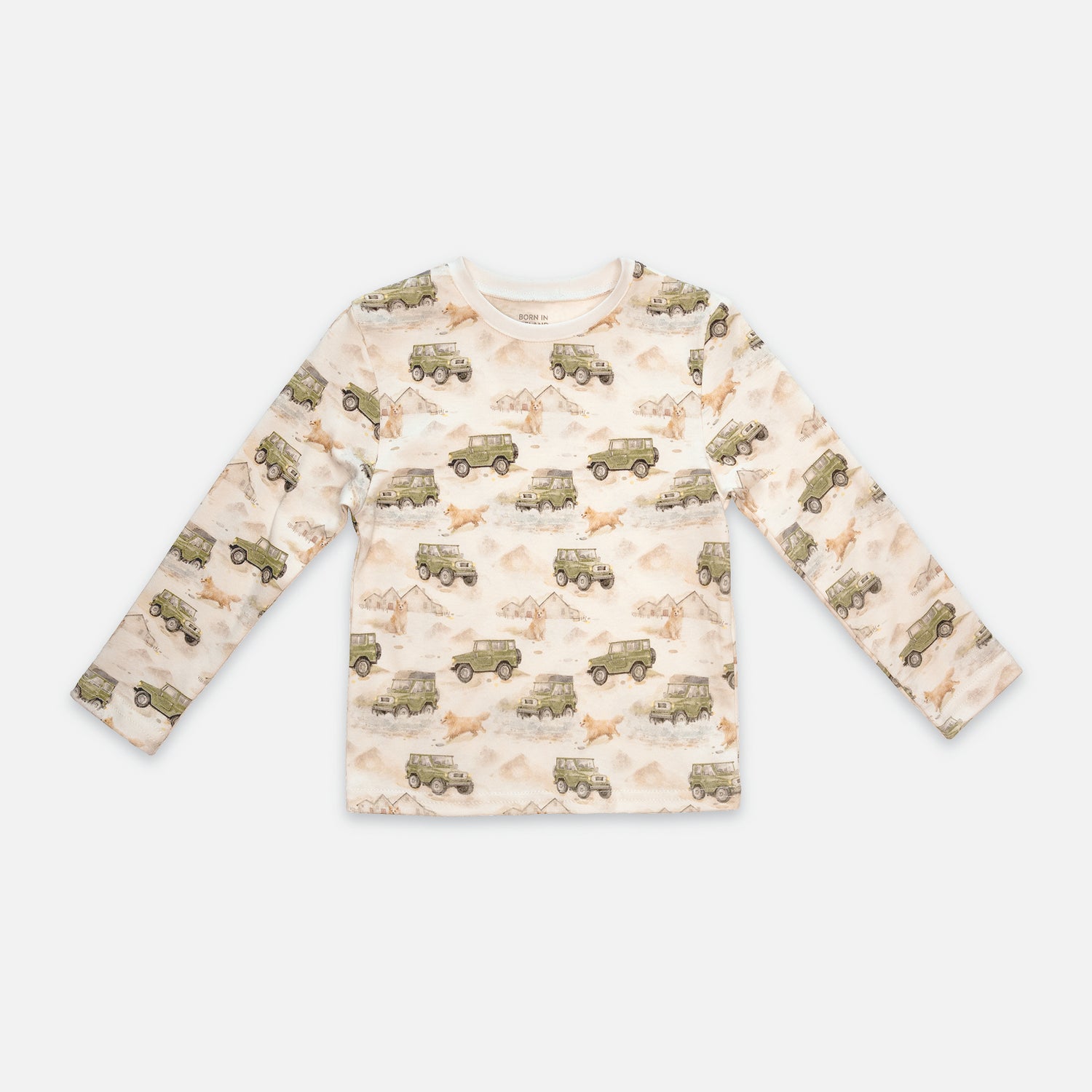 Patterned long-sleeved top