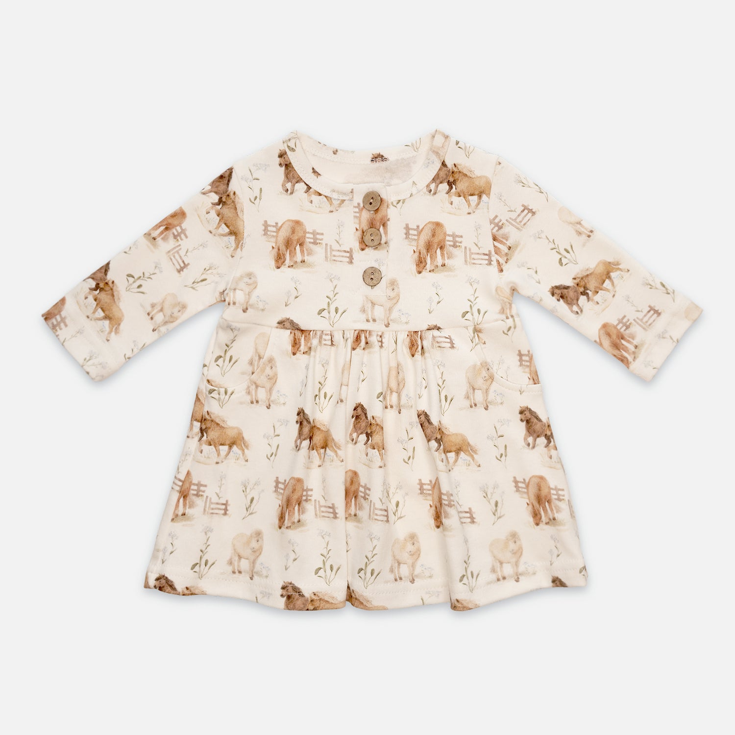 Patterned long-sleeved dress