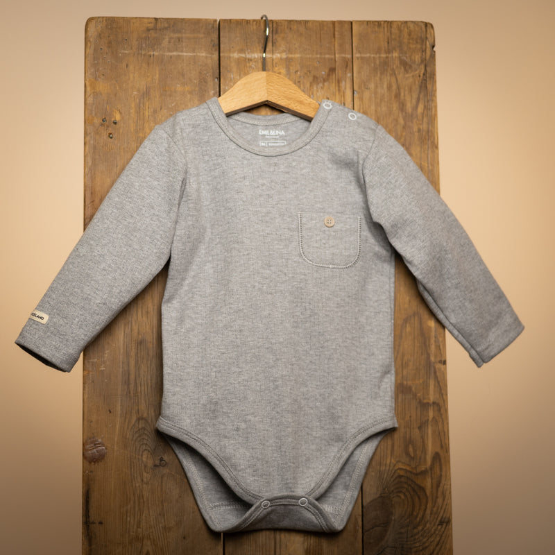 Snap-button long-sleeved bodysuit