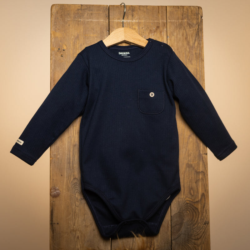 Snap-button long-sleeved bodysuit