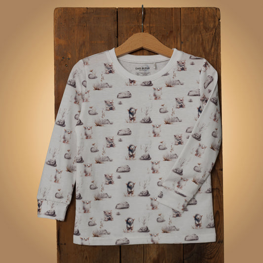 Patterned pajama set