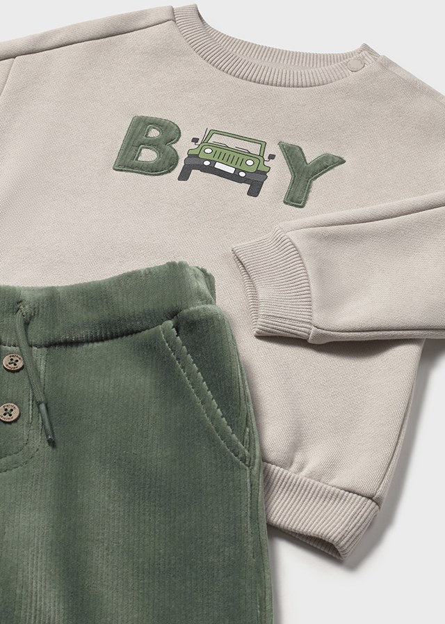 Corduroy trouser set