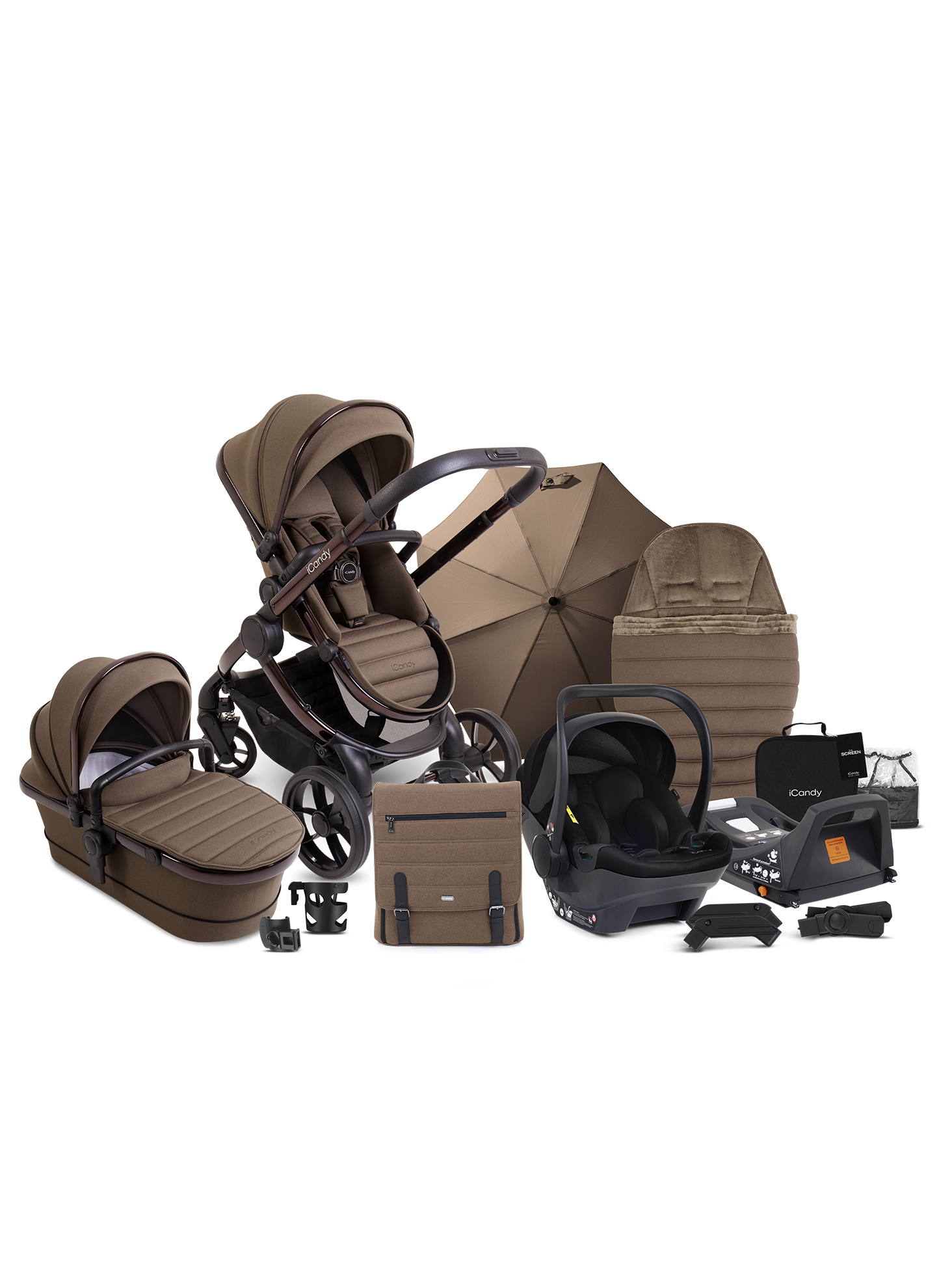 Peach 7 Coco Pushchair and Carrycot - Car Seat Bundle