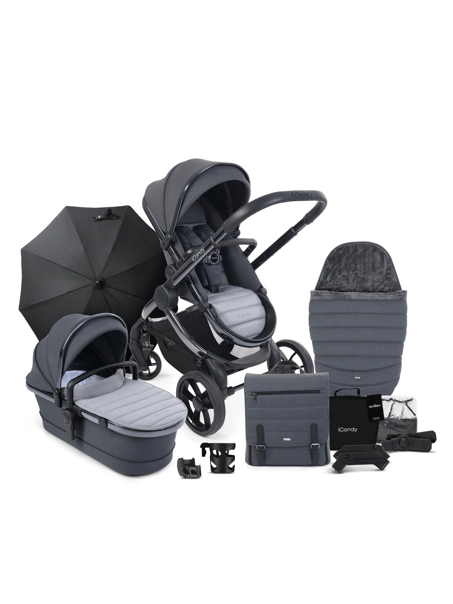 Peach 7 Truffle Pushchair and Carrycot - Bundle