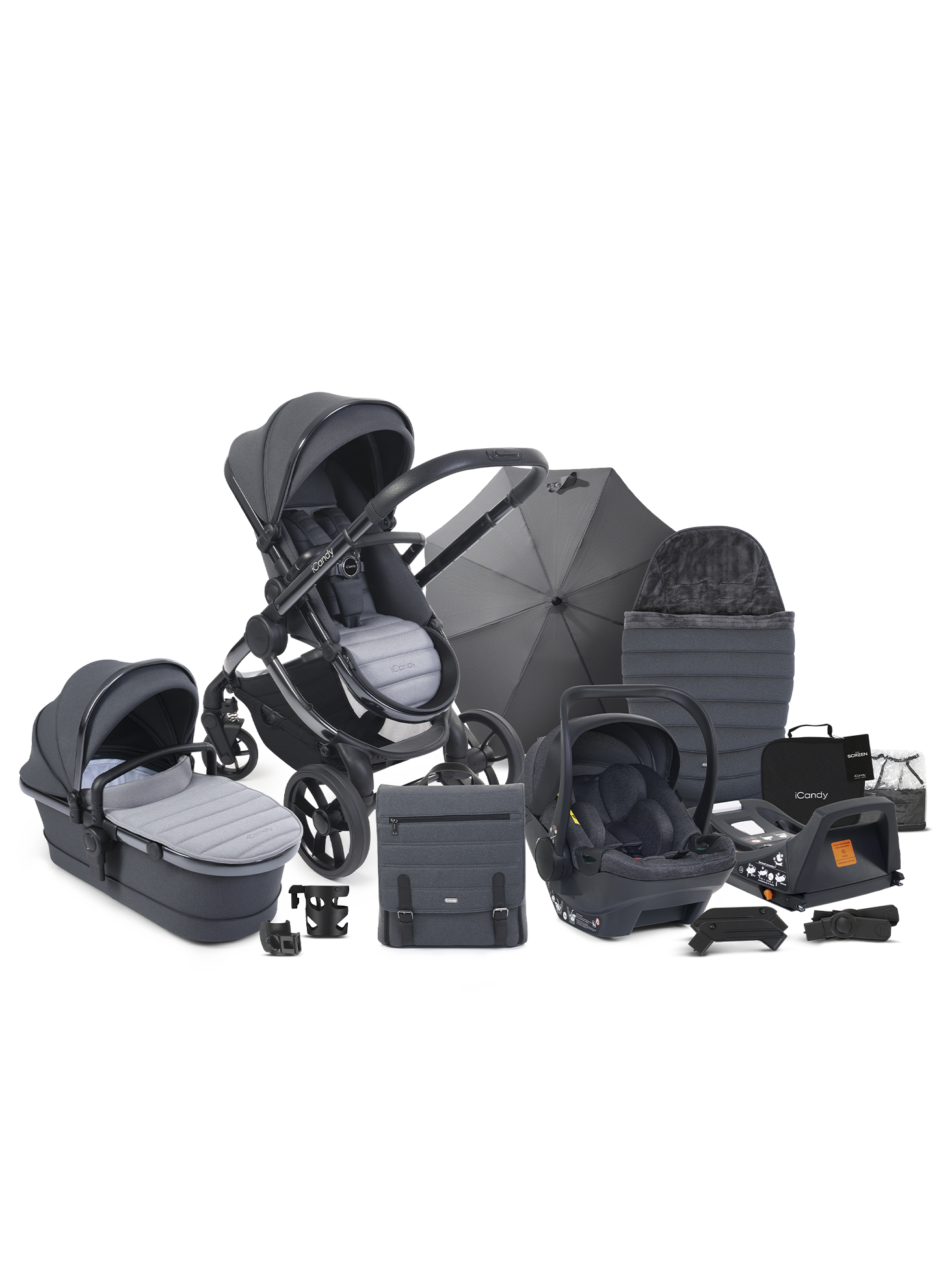 Peach 7 Truffle Pushchair and Carrycot - Car Seat Bundle