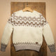 Machine-knit sweater with pattern