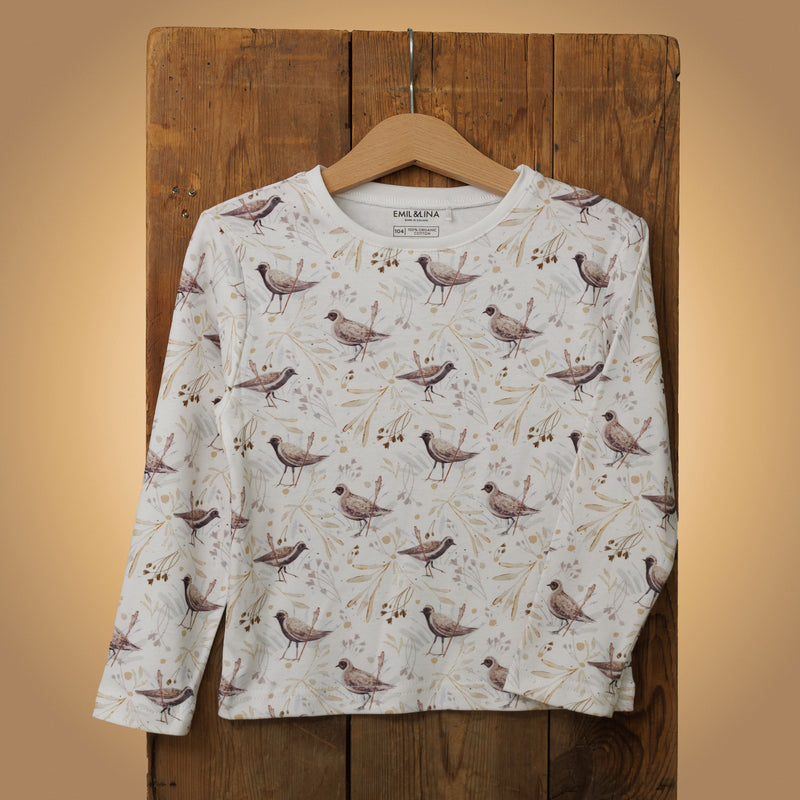 Patterned long-sleeved top