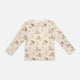 Patterned long-sleeved top