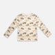 Patterned long-sleeved top