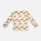 Patterned long-sleeved top