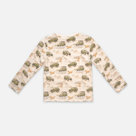 Patterned long-sleeved top