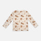 Patterned long-sleeved top