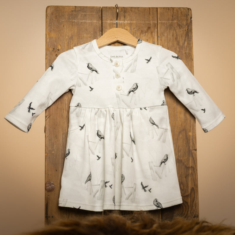 Patterned long-sleeved dress