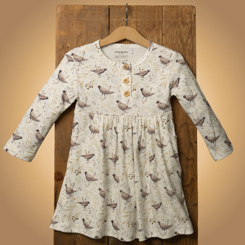 Patterned long-sleeved dress