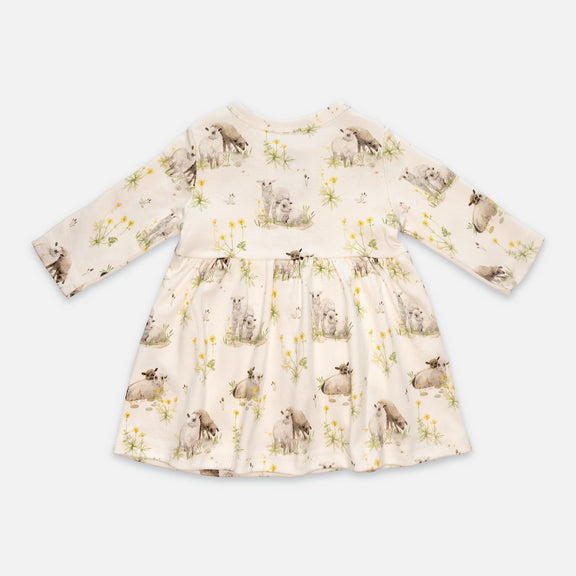 Patterned long-sleeved dress