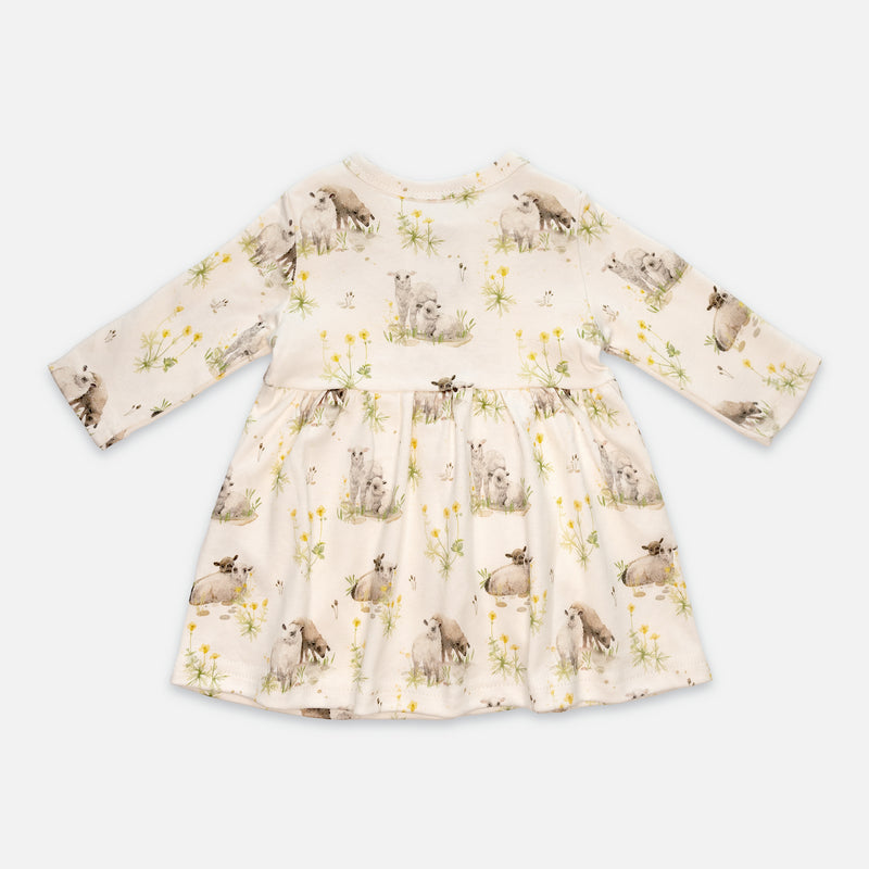 Patterned long-sleeved dress