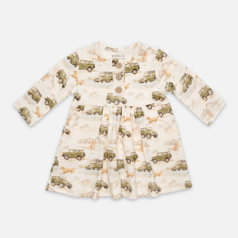 Patterned long-sleeved dress