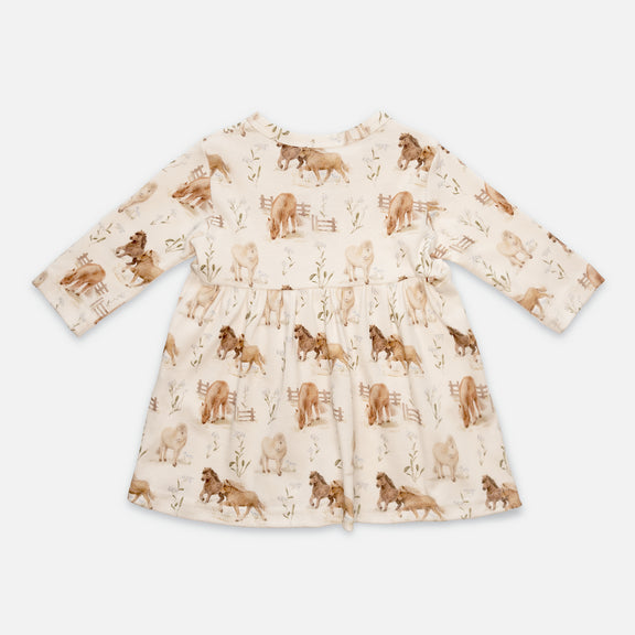 Patterned long-sleeved dress