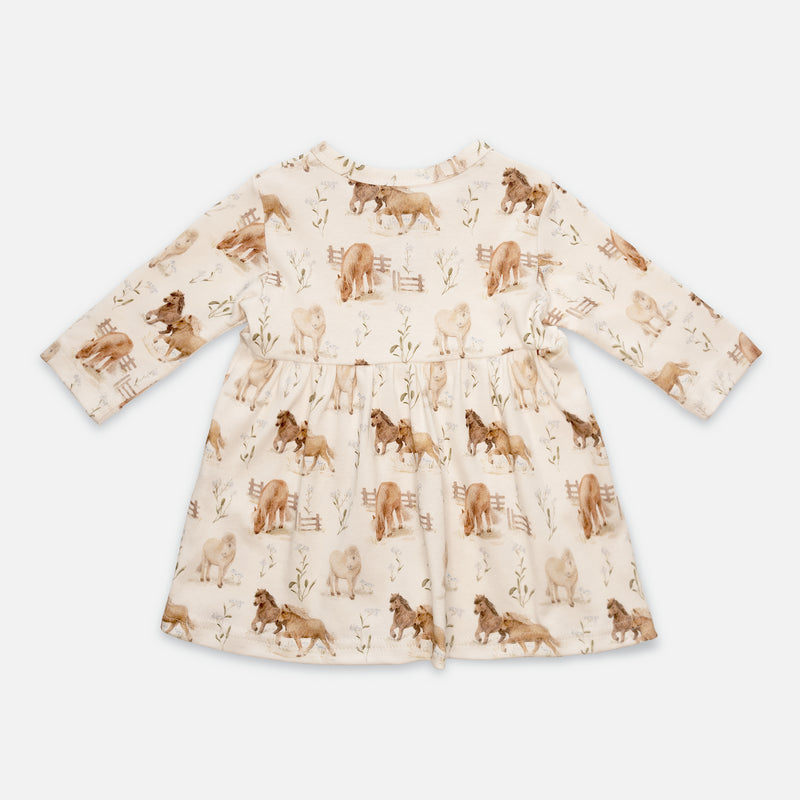 Patterned long-sleeved dress