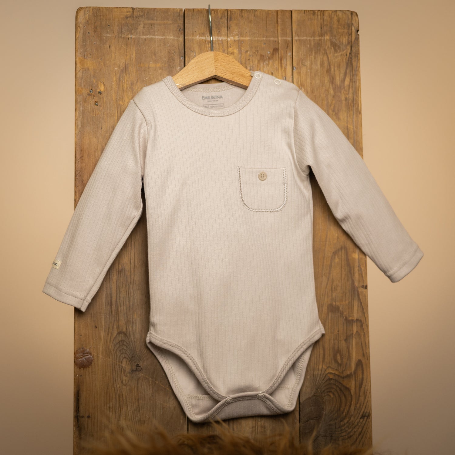 Snap-button long-sleeved bodysuit