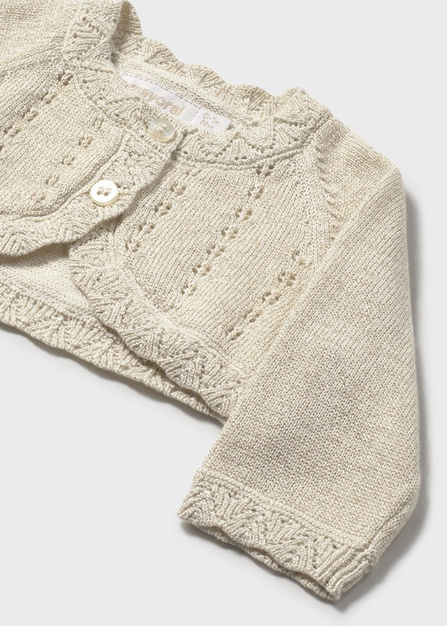 Basic knit short cardigan
