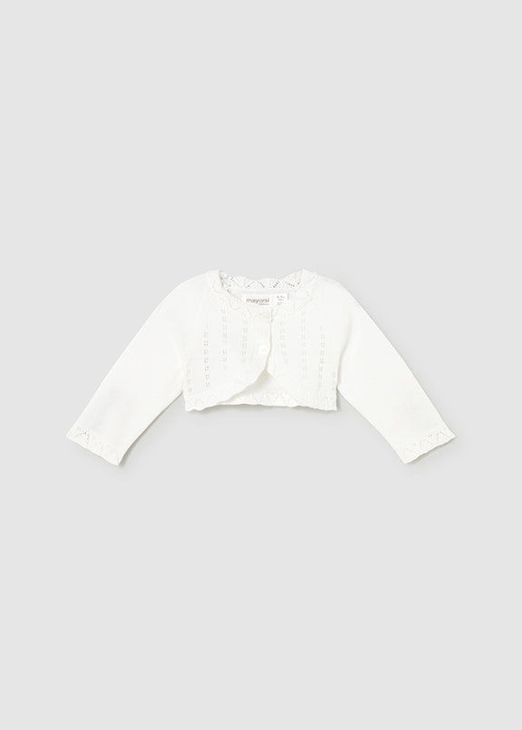 Basic knit short cardigan