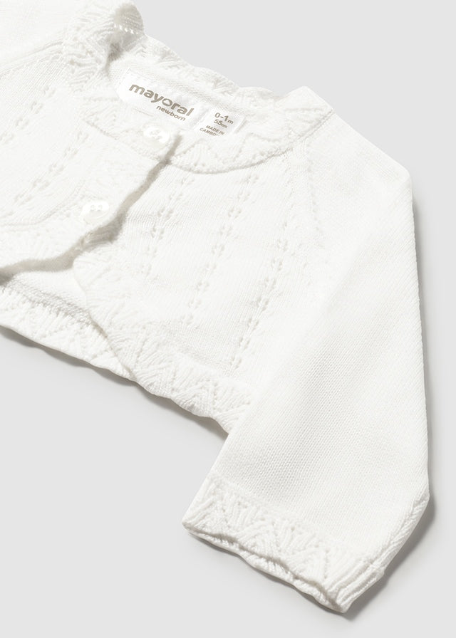 Basic knit short cardigan