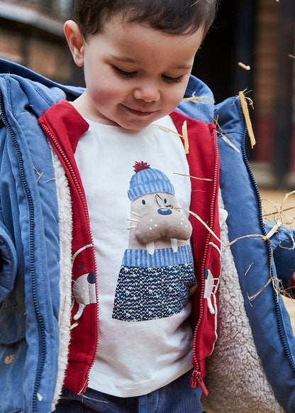 L/s t-shirt applique animal
