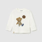 L/s t-shirt applique animal