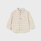 L/s checked viscose shirt