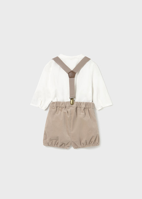 Shorts with suspender set