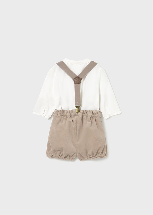 Shorts with suspender set