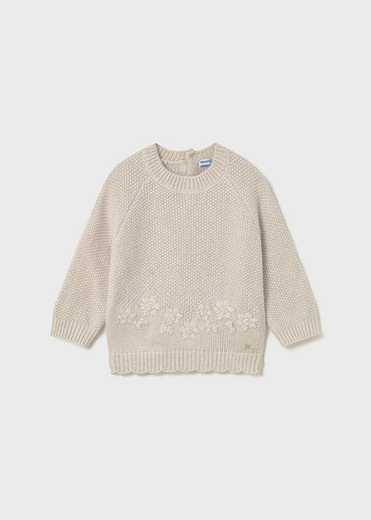 Flower textured jersey