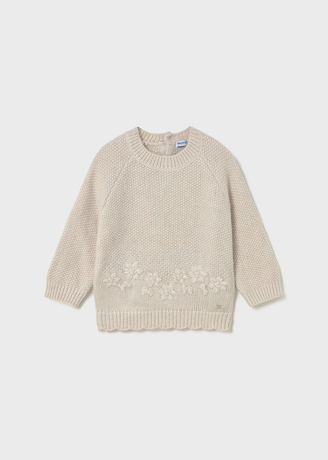 Flower textured jersey