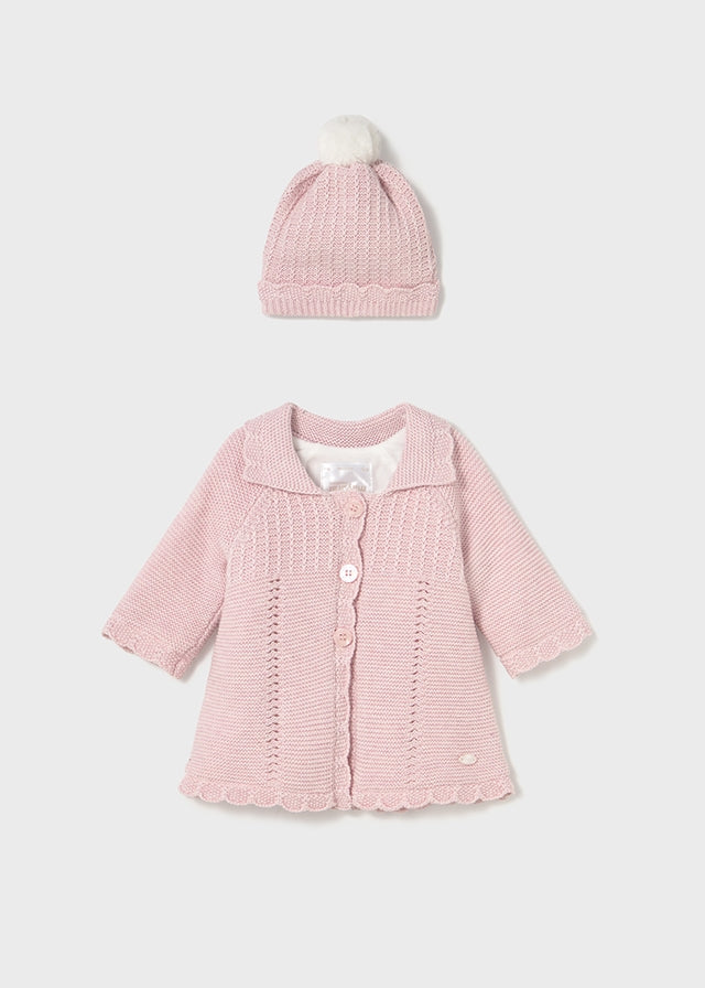 Knit coat & hat