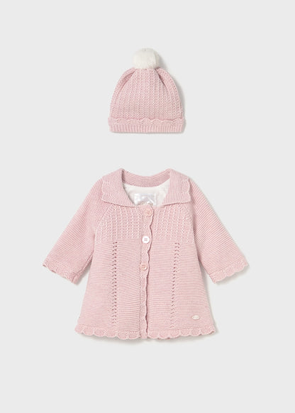 Knit coat & hat
