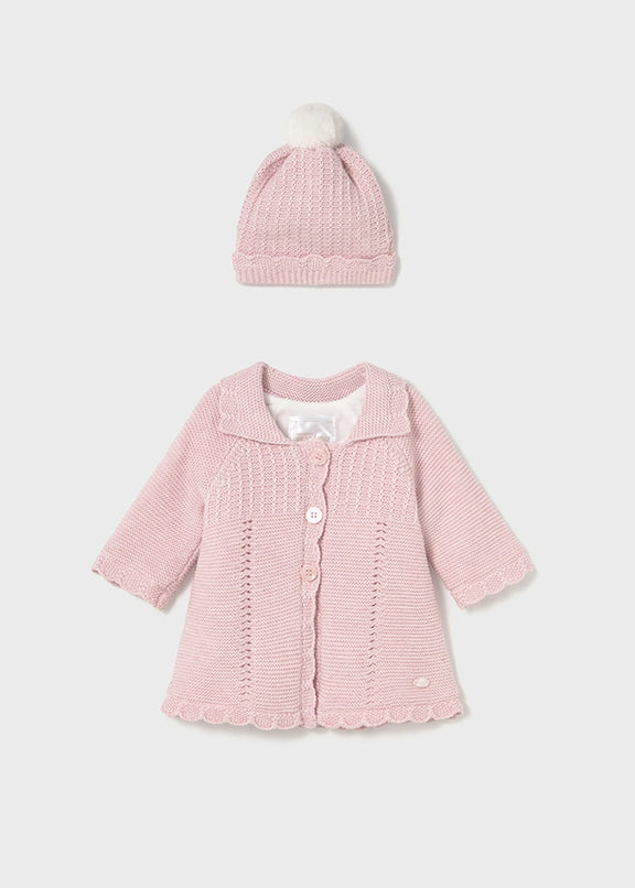 Knit coat & hat