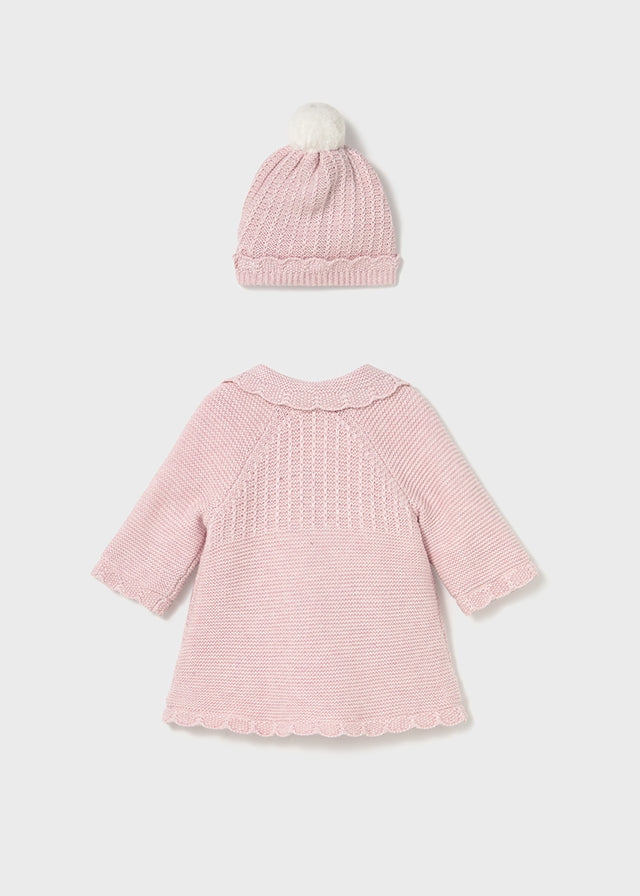 Knit coat & hat