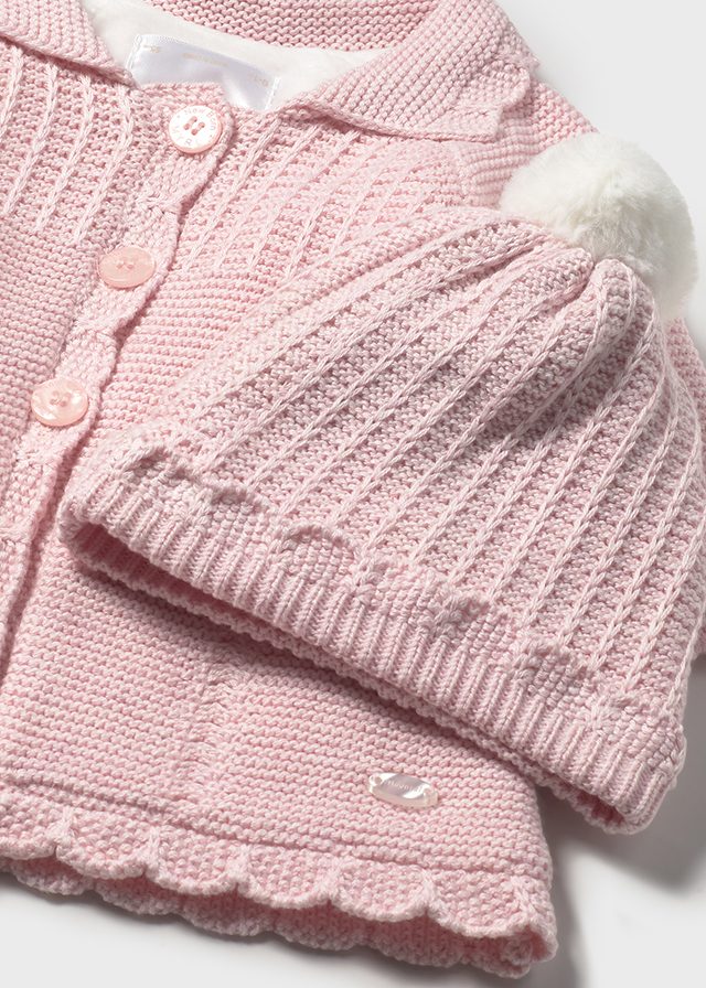 Knit coat & hat