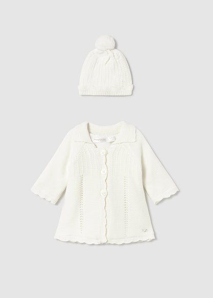 Knit coat & hat