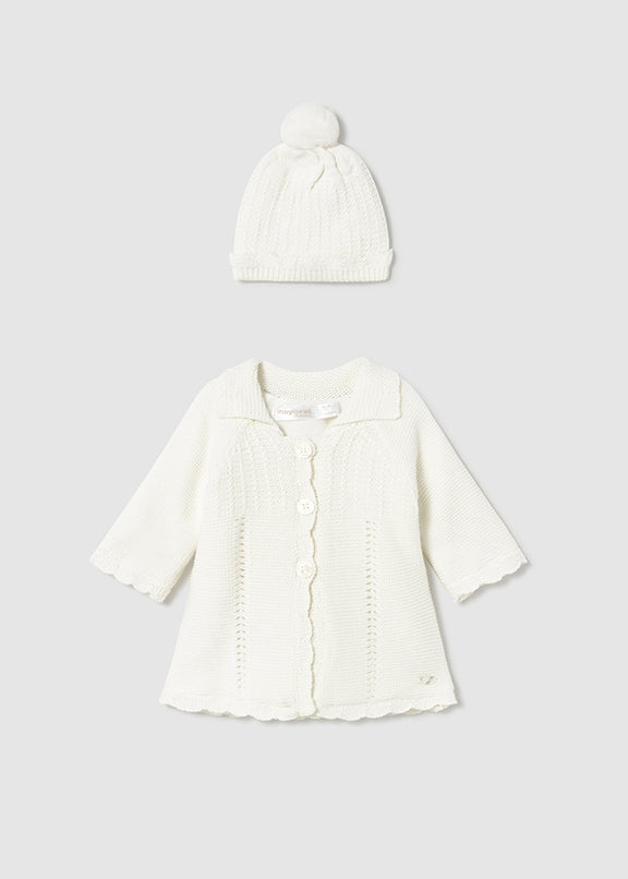 Knit coat & hat