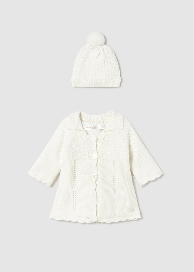 Knit coat & hat