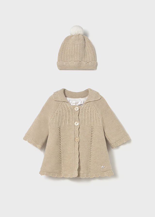 Knit coat & hat
