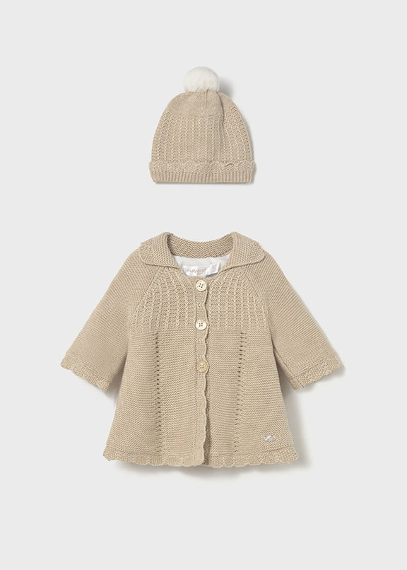 Knit coat & hat
