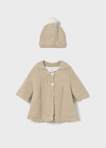 Knit coat & hat