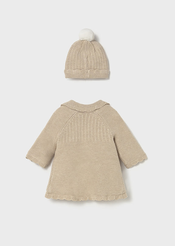 Knit coat & hat
