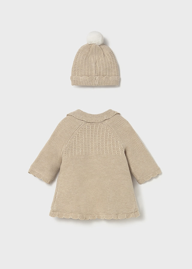 Knit coat & hat