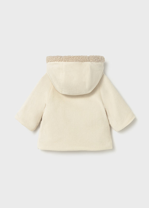 Reversible shearling coat