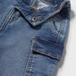 Soft denim cargo pants