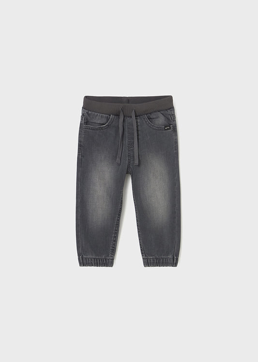 Soft denim jogger pants